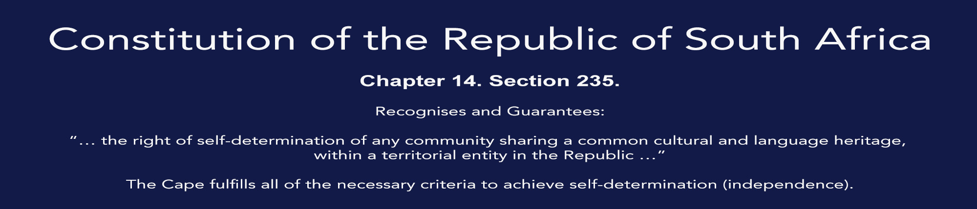 Constitution of the RSA
