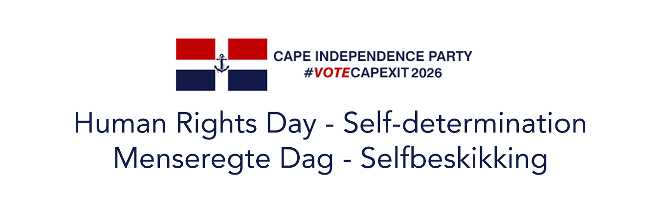 Human Rights Day Self determination Menseregte Dag Selfbeskikking